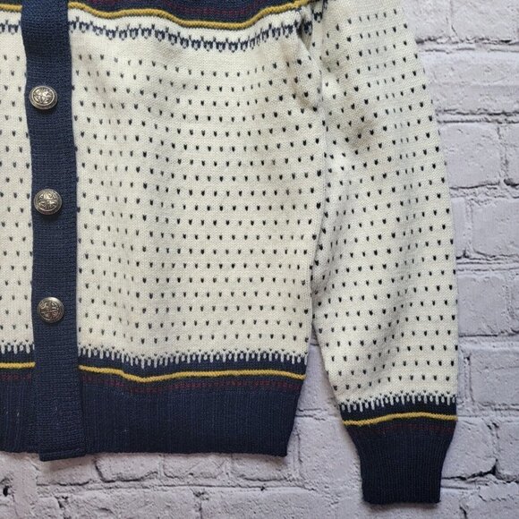 Vintage Alps Knitmeister Nordic Winter Ski Cardigan Sweater Size XL - Picture 7 of 12
